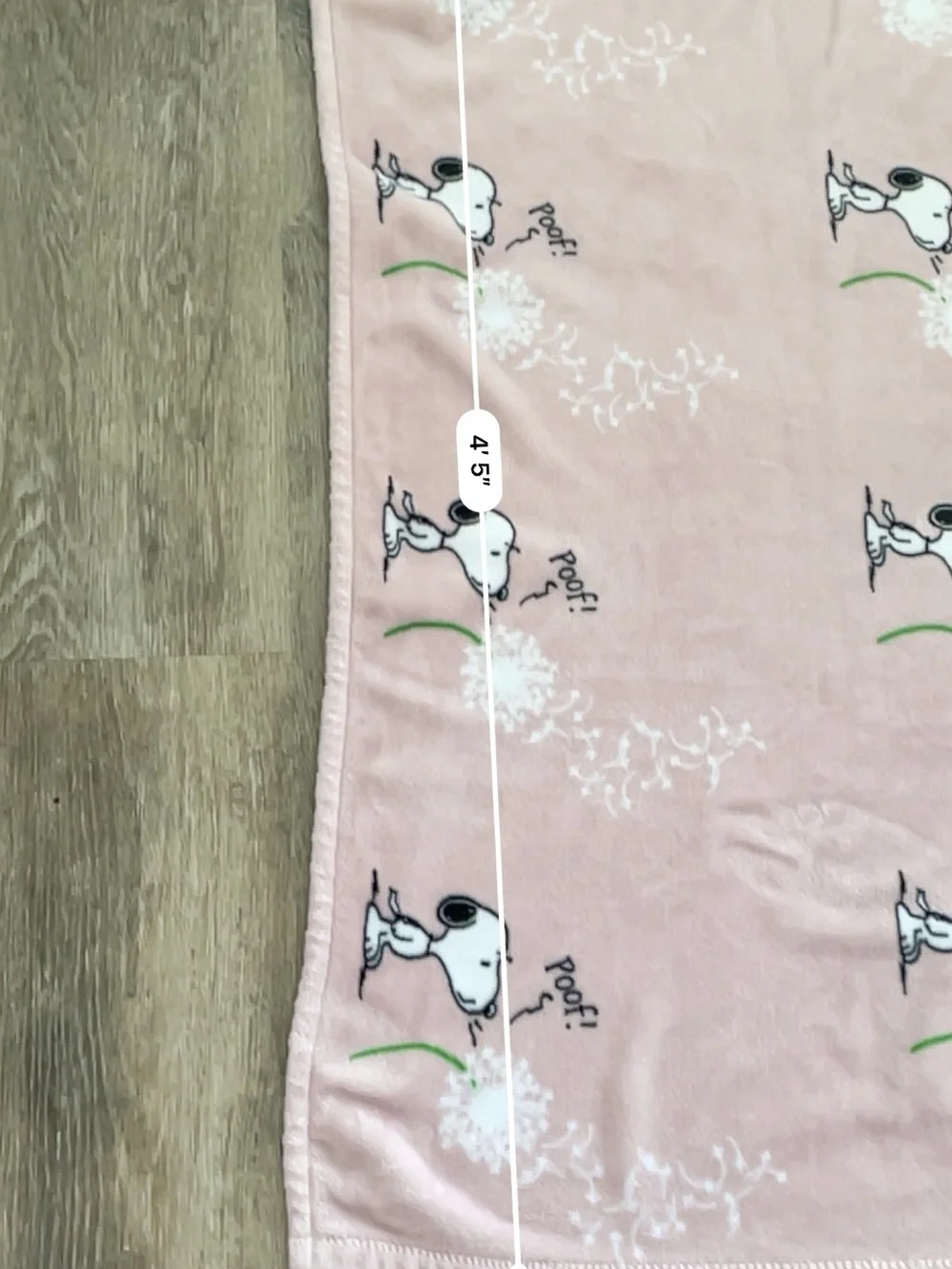 Berkshire Peanuts Snoopy Pink Fleece Throw Blanket 45” x 62” – Soft Plush